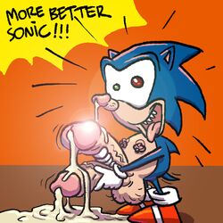 color cum diphallia diphallism hedgehog heterochromia male male_only multi_penis penis penis_nose solo sonic_(series) sonic_the_hedgehog standing tagme