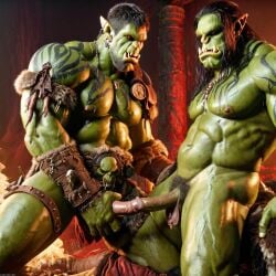 ai_generated bara biceps big_penis dominator erected_penis male_orc muscles orc