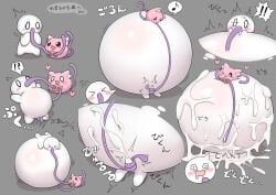 !! !? blush cum cum_ballooning cum_inflation cumflation disembodied_penis dizzy hyper_inflation inflating inflation inflation_fetish masturbation non-human poi_(artist) purple_tentacles spherical_inflation tagme tentacle tentacle_around_penis tentacle_cat_(poi) tentacle_in_mouth tentacle_masturbation waddling_head wiggle_lines