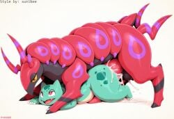 ai_generated animal_genitalia ass balls big_breasts big_butt bodily_fluids breasts bulbasaur cum cum_in_pussy cum_inside cum_on_ground cum_splatter duo erection excessive_genital_fluids female female_penetrated feral feral_on_feral feral_penetrating from_behind_position generation_1_pokemon generation_5_pokemon genital_fluids genitals hellsonger hi_res interspecies male male/female male_penetrating male_penetrating_female nintendo nude open_mouth orgasm penetration penile penile_penetration penis pokemon pokemon_(species) scalie scolipede sex simple_background size_difference text thick_thighs tongue vaginal_penetration vaginal_penetration white_background yellow_eyes