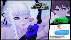 big_penis cum cum_on_face danganronpa female gangbang kirigiri_kyouko koikatsu male mondo_oowada naegi_makoto ntr penis phone pompadorkz purple_hair yukimaru_takemichi