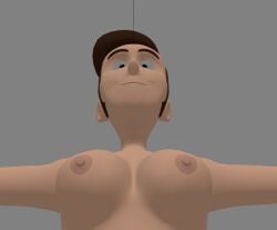 1girls 3d 3d_(artwork) 3d_model billy_buckaroo breasts female harmfulplant line_art nude nude_female real_person self_insert
