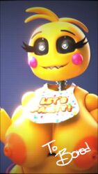 1girls 3d 3d_animation 9:16 animated anthro big_breasts bouncing_breasts breasts breasts_out clipping edit five_nights_at_freddy's fnaf longer_than_10_seconds music nipples shorter_than_30_seconds smile smiling solo sound tagme thick_thighs toboredtoexist toy_chica toy_chica_(fnaf) toy_chica_(love_taste) vertical_video video