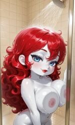 1female 1girls ai_generated bedroom_eyes belly_button big_breasts blue_eyes blush breast_press breasts breasts_pressed_on_glass curly_hair eyelashes female female_focus female_only freckles freckles_on_face glass glass_door hair hair_down lips lipstick long_hair looking_at_viewer naked naked_female navel nipples nude nude_female pixai poppy_(poppy_playtime) poppy_playtime red_hair red_lips red_lipstick seductive seductive_eyes seductive_look seductive_smile short_stack shortstack shower showering smile smiling smiling_at_viewer urikoito wet wet_body wet_hair wet_skin white_body white_skin