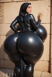 ai_generated gigantic_ass gigantic_breasts hijab huge_ass huge_breasts hyper_ass hyper_breasts muslim_female silk tagme tan_skin thick_thighs tight_clothing voluptuous_female wide_hips zempei