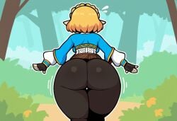 1girls ai_generated from_behind huge_ass nintendo novelai solo_female the_legend_of_zelda the_legend_of_zelda:_breath_of_the_wild thick_thighs thigh_gap wide_hips zelda_(breath_of_the_wild)