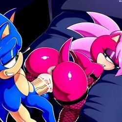 ai_generated ass blue_body breasts female green_eyes incest magenta_fur male male/female pink_hair sex sonia_the_hedgehog sonic_(series) sonic_the_hedgehog sonic_the_hedgehog_(series) sonic_underground straight veiny_penis