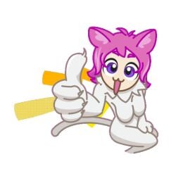 animated animated_gif bouncing_breasts breast_focus cat_ears cat_tail catgirl jiggling_breasts nekochan_(telegram) pink_hair simple_background tagme tagme_(artist) telegram transparent_background unknown_artist