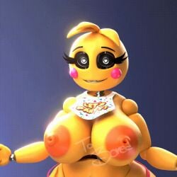 3d 3d_animation animated animated_gif big_breasts bouncing_breasts breasts breasts_out clipping five_nights_at_freddy's fnaf gif nipples smile smiling solo tagme thick_thighs toboredtoexist toy_chica_(fnaf) toy_chica_(love_taste)