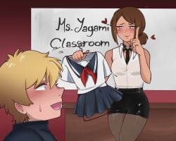 1boy1girl bondage classroom detention digimon hikari_yagami kamiya_hikari school_uniform schoolgirl student takeru_takaishi teacher teacher_and_student valtren