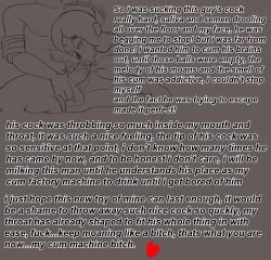 1boy 1boy1girl 1girls blowjob breasts cock commission english_text female femdom long_hair male male/female malesub nipples oral original penis sitting story testicles text wharneja