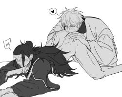 2boys gay_rimjob gay_sex licking_ass male/male oral rimming satoru_gojo sex suguru_geto tongue_in_anus yaoi