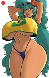 big_breasts brazilian_miku female hatsune_miku solo tagme