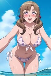 ai_generated aichat beach bikini candid cute ecchi mamako_oosuki milf okaasan_online phone_wallpaper pinku pinku.ai pinkuai