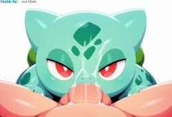 absurd_res ai_generated ambiguous_gender ambiguous_on_human ambiguous_penetrated bodily_fluids bulbasaur cum cum_in_mouth cum_inside cum_on_face duo elemental_creature erection fellatio female feral feral_penetrated first_person_view flora_fauna generation_1_pokemon genital_fluids genitals hellsonger hi_res human human_on_feral human_penetrating human_pov interspecies looking_at_viewer male male/ambiguous male/female male_on_feral male_penetrating male_penetrating_ambiguous male_pov mammal narrowed_eyes nintendo oral oral_penetration penetration penile penis pokemon pokemon_(species) pokephilia red_eyes sex simple_background text white_background