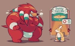 2boys anthro belly big_moobs breasts bulge bulge_through_clothing bunny chubby chubby_male echidna fat furry greenendorf hips lagomorph lagomorph_humanoid large_breasts large_moobs male male_focus male_only mawashi mobian_(species) moobs overweight overweight_male rabbit red_fur red_hair sagari squatting stomach sumo sumo_wrestler tan_fur thick_thighs thighs wide_hips