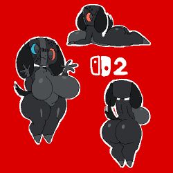 1girls ass barefoot big_ass breasts completely_nude completely_nude_female female female_only full_body naked naked_female nintendo nintendo_switch nintendo_switch_2 nude nude_female pants_juice solo solo_female switch_dog_2