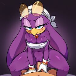 ai_generated anthro, avian clothing female guided_penetration penis_in_pussy pov purple_body sonic_(series) stable_diffusion vaginal_penetration wave_the_swallow