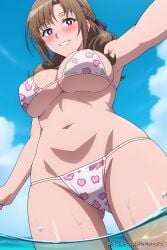 ai_generated aichat beach bikini candid cute ecchi mamako_oosuki milf okaasan_online phone_wallpaper pinku pinku.ai pinkuai