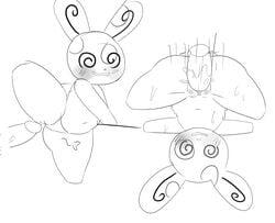 2021 anthro blush blush_lines bodily_fluids body_blush darky03 disembodied_penis duo female genital_fluids genitals heart hi_res male male/female monochrome motion_lines navel nintendo nude penetration penile penile_penetration penis penis_in_pussy pokémon_(species) pokemon pussy pussy_blush pussy_juice sex solo_focus spinda spiral_eyes spots spotted_body spread_legs spreading sweat symbol-shaped_eyes upside-down vaginal_penetration vein video_games