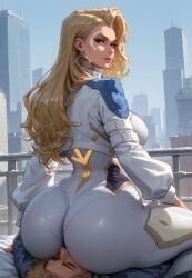 1boy 1boy1girl 1girls ai_generated ass_worship big_ass big_breasts big_butt blonde_hair blue_eyes cloak_and_dagger cunnilingus cunnilingus_through_clothes dagger_(marvel) dagger_(marvel_rivals) dat_ass facesitting hi_res hypet looking_at_viewer looking_pleasured marvel marvel_rivals sideboob sitting_on_face sitting_on_person smothering smug sniffing sniffing_ass tandy_bowen