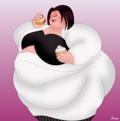 about_to_eat ass bbw big_ass big_belly big_breasts big_nose black_bra blush bob_cut bra breasts breasts_out burgundy_hair chef chef_uniform chubby chubby_female cleavage closed_eyes clothing colette_tatou cooldeverage cream_puff disney enormous_belly enormous_breasts eyeshadow fat fat_ass fat_woman female female_only food gradient_background hi_res huge_ass huge_belly huge_breasts human large_belly large_breasts open_clothes overweight overweight_female pixar plump ratatouille short_hair ssbbw thick_thighs voluptuous voluptuous_female watermark white_uniform wide_hips