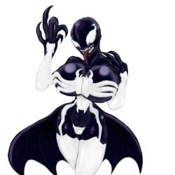 5_fingers big_breasts big_nipples curvy curvy_figure huge_breasts legs_together marvel marvel_comics nipples venom_(marvel)