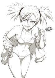 1girls bleach female female_only hiyori_sarugaki mistowing monochrome petite sarugaki_hiyori solo sweaty swimsuit