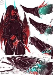 1boy 1girls 2025 2d alternative_hairstyle alternative_version_available aroused artist_name bangs_over_eyes big_penis black_hair blue_eyes blue_horns blue_nails blue_sclera bodysuit breasts claws close-up close_up color comic cowboy_shot demon demon_girl demon_penis dota_2 embarrassed english_text erection eyelashes hair_over_one_eye handjob handjob_under_clothes horns horny horny_female implied_handjob inviting inviting_viewer latex latex_mask latex_suit long_bangs long_hair long_nails looking_at_viewer mask masked masked_female medium_breasts motion_blur motion_lines multiple_views nail_polish off_screen_character off_screen_male_character oil oiled page_1 page_number penis penis_touching penis_under_another's_clothes popisya presenting queen_of_pain red_skin red_skinned_female rubbing_penis self_upload silent_comic sleevejob sleeves_past_wrists speech_bubble steam straight succubus tails terrorblade two_tone_hair wavy_hair white_background wings