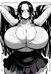 1female 1girls ai_generated big_breasts black_and_white black_eyes black_eyes_female black_hair black_hair_female black_skirt boa_hancock curvy curvy_body curvy_female curvy_figure dan16369336 female female_only long_hair long_hair_female microskirt one_piece school_uniform schoolgirl schoolgirl_uniform see-through see-through_clothing see-through_shirt shonen_jump shueisha skimpy sole_female sweat sweating tagme tagme_(artist) thick thick_thighs twitter_link unbuttoned_shirt weekly_shonen_jump weekly_shounen_jump wet_clothes wet_clothing wet_shirt white_shirt white_skin white_skinned_female wide_hips