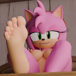 3d amy_rose barefoot breasts feet female foot_fetish foot_focus fuckgirl full_color horny_female no_penetration nude nude_female seductive solo solo_female sonic_(series) twintails3d