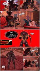 3d absurd_res agamid animal_humanoid anthro bed big_breasts blush bodily_fluids breasts canid canid_humanoid canine canine_humanoid cobra_(petruz) collar comic comic_page comic_panel cunnilingus digital_media_(artwork) dragon dragon_humanoid duo english_text female female/female female_penetrated fox_humanoid frill_(anatomy) frilled_lizard furniture genital_fluids genitals group group_sex heart_eyes heart_symbol hi_res humanoid hypnosis kala_(petruz) lizard male male/female mammal mammal_humanoid maristela_(petruz) mind_alteration mind_control mythological_creature mythological_scalie mythology nipples nude oral page_16 page_number penetration penis petruz_(copyright) pussy reptile scalie sex solo source_filmmaker_(artwork) threesome trio vaginal_penetration verbalblade