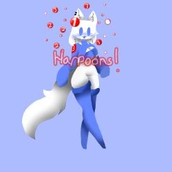 1girls blue_eyes blush clothed clothing clyde_(discord) discord discord_(app) female furry furry_only harpoons_(artist) notification