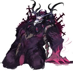 1boy annoyed anthro antlers demon eclipse_series genitals hi_res horn league_of_legends male male_only mammal monster multi_eye muscular muscular_male pecs penis polar_bear riot_games solo taihum the_thousand-pierced_bear ursid ursine video_games volibear