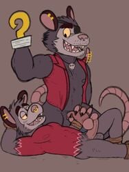 2019 3:4 anthro anthro_on_anthro balls bedroom_eyes biceps bottomless bowserboy101 clothed clothing didelphid digital_media_(artwork) duo ear_piercing erection eye_contact eye_patch eyewear facial_piercing father father_and_child father_and_son fur furgonomics furry-specific_piercing genitals grey_body grey_fur hand_on_penis handjob hi_res hook hook_hand humanoid_genitalia humanoid_penis incest looking_at_another lorenzo_(bowserboy101) lying male male/male mammal marsupial muscular muscular_anthro muscular_male narrowed_eyes nipple_outline nipples nose_piercing nose_ring oliver_(bowserboy101) on_back open_clothing open_mouth open_shirt open_smile open_topwear pantsless parent parent_and_child parent_and_son pecs penile penis piercing pirate pirate_costume pubes seductive sex sharp_teeth shirt shirt_only simple_background smile son tail_piercing teeth thick_penis tongue topwear topwear_only yaoi yellow_sclera