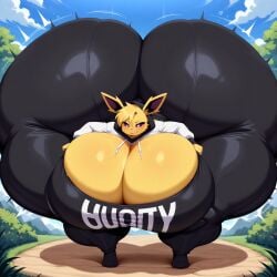 ai_generated anthro ass_bigger_than_head ass_expansion breasts_bigger_than_head eeveelution expansion furry furry_female huge_ass huge_breasts hyper hyper_ass hyper_breasts jolteon large_ass large_breasts massive_ass massive_breasts pokemon pokemon_(species) tagme thick_thighs