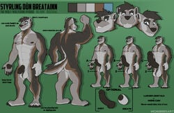 1boy 2021 abs animal_genitalia anthro ass back_muscles ball_tuft balls biceps big_balls big_penis blue_eyes brown_body brown_fur brown_hair canid canine canis color_swatch crotch_tuft disembodied_head english_text erection flaccid flexing fur genitals grey_body grey_fur gulonine hair huge_balls huge_cock humanoid_genitalia humanoid_penis hybrid hybrid_genitalia hybrid_penis hyper hyper_balls hyper_genitalia hyper_penis knot knotted_humanoid_penis looking_at_viewer male male_only mammal mcnubbies model_sheet muscular muscular_anthro muscular_male mustelid musteline nipples pawpads paws pecs penis pose quads sheath smile solo styrling teeth text thick_penis tuft wolf wolverine