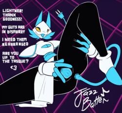 <3 2021 anal animated anthro bent_leg deltarune dialogue emoticon english_text felid feline female furry furry_only genitals hand_on_leg hand_on_own_leg hand_on_own_thigh hand_on_thigh heart heart_after_text heart_emoticon holding_leg holding_raised_leg holding_thigh jazzbatter looking_at_viewer loop lying machine mammal on_back presenting presenting_pussy pussy raised_leg robot short_playtime signature smile solo spread_legs spread_pussy spreading tail tasque_manager_(deltarune) text text_with_heart undertale_(series) video_games yellow_eyes