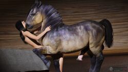 16:9 3d_(artwork) animal_genitalia animal_penis anthro areola balls bed big_balls big_penis blonde_hair breasts digital_media_(artwork) duo equid equine equine_penis erection female female_on_feral feral foreplay furniture genitals hair horse huge_cock human human_on_feral interspecies larger_feral larger_male long_hair male male/female mammal nude penis size_difference small_waist smaller_female smaller_human trioami260 widescreen zoophilia