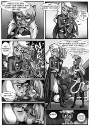 2021 5_fingers absurd_res anibaruthecat anthro applejack_(mlp) ass babs_seed_(mlp) blush breast_play breasts closed_eyes clothing comic cousins dialogue digital_media_(artwork) english_text equid eye_roll eyebrows eyelashes eyewear female female/female fingers friendship_is_magic glasses grin groping_breasts group half-closed_eyes hasbro hi_res incest kissing looking_pleasured mammal moan my_little_pony narrowed_eyes open_mouth outside silver_spoon_(mlp) smile smooth_skin text young