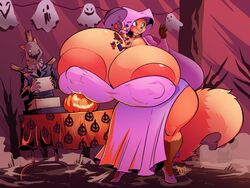 candy disney halloween hyper_ass hyper_breasts jaeh jeah maid_marian robin_hood_(disney) stealing sweets