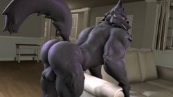 3d_(artwork) anthro ass balls bent_over big_butt bubble_butt canid canine canis digital_media_(artwork) furniture genitals hi_res huge_butt inside kyleroo looking_at_viewer male mammal muscular muscular_male nude penis petruz_(copyright) presenting presenting_hindquarters smile solo source_filmmaker_(artwork) teeth wolf wolf_(petruz)