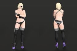 1girls blonde_hair breasts breasts_out female female_only milf model nina_williams sunglasses tekken tekken_8 zeneox