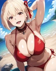 1girls ai_generated alternate_breast_size big_breasts bikini bostin breasts busty curvaceous curvy curvy_body curvy_female curvy_figure female huge_breasts large_breasts lycoris_recoil nishikigi_chisato sweat sweating sweaty sweaty_body sweaty_breasts swimwear thick_thighs thighs venus_body voluptuous