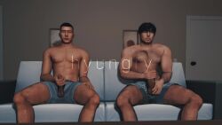 2boys 3d abs animated bara big_penis boxers dilf erect_penis erection gay glasses hairy hairy_chest hairy_legs hairy_male huge_cock hyungry imminent_sex indoors inside jerking jerking_off jerkingoff jerkingoff_together large_penis male male/male male_only masturbating masturbating_together masturbation muscular muscular_male no_sound pecs penis_out size_difference sofa tagme thick_penis veiny_penis video yaoi