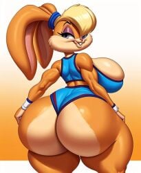 ai_generated ass basketball_uniform big_ass huge_ass large_ass lola_bunny space_jam thick_ass thick_thighs warner_bros