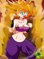 &gt;:d 1female 1girls 2017 artist_logo artist_signature aura baggy_pants bangs_between_eyes bare_shoulders belly_button black_armband black_armlet blonde_female blonde_hair blonde_hair_female breasts caulifla cleavage clothed clothed_female clothes clothing curvaceous curvaceous_body curvaceous_female curvaceous_figure curvaceous_hips curvaceous_thighs curvy curvy_body curvy_female curvy_figure curvy_hips curvy_thighs digital_drawing_(artwork) digital_media digital_media_(artwork) dragon_ball dragon_ball_super electricity female female_focus female_only female_saiyan fist fists fit fit_female gold_hair green_eyes green_eyes_female hair_between_eyes hourglass_figure kawaii looking_aside lucky-jj mountain navel open_mouth outdoors pink_top pink_topwear pink_tube_top pink_tubetop purple_pants red_sky round_breasts saiyan saiyan_girl shiny shiny_body shiny_breasts shiny_clothes shiny_hair shiny_skin smile smiley_face smiling solo solo_female solo_focus spiky_hair super_saiyan thick thick_body thick_boobs thick_breasts thick_hips thick_thighs tournament_of_power tube_top tubetop universe_6 universe_6_girls valley watermark