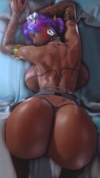 1girls 2024 3d 3d_(artwork) alluring ass ass athletic athletic_female back back_view bent_over bent_over_bed big_ass big_breasts big_butt breasts bubble_ass bubble_butt curvy curvy_body curvy_female curvy_figure dark-skinned_female dark_skin earrings eirgallant enticing female fingerless_gloves flower_in_hair huge_ass huge_breasts huge_butt kamaria_(eirgallant) large_ass large_breasts large_butt lingerie long_hair looking_back massive_ass massive_breasts massive_butt nail_polish nails_painted original original_character pink_nail_polish pink_nails ponytail purple_hair purple_lipstick red_eyes revealing_clothes seducing seductive seductive_look shiny shiny_skin skimpy skimpy_clothes spread_breasts teasing teasing_viewer temptation tempting tempting_viewer thick thick_ass thick_breasts thick_butt thick_hips thick_lips thick_thighs untied_bra variant variant_set voluptuous voluptuous_female wide_hips