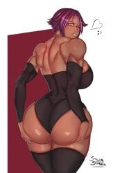 2022 ass ass_grab back big_ass big_breasts bleach breasts bubble_ass busty dark-skinned_female dark_skin dat_ass grabbing grabbing_own_ass heart huge_ass huge_breasts looking_at_viewer looking_back one_eye_closed round_ass seductive shihouin_yoruichi showing_off showing_off_ass smile smiling_samurai solo teeth thick wide_hips wink winking winking_at_viewer