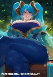 ai_generated big_breasts big_breasts breasts_bigger_than_head busty cleavage commission crossed_legs curvaceous female huge_breasts large_breasts league_of_legends league_of_legends:_wild_rift patreon patreon_url patreon_username riot_games sinderellaart sitting sona_buvelle tencent thick thick_legs thick_thighs video_game video_game_character video_games voluptuous voluptuous_female